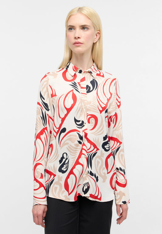 ETERNA White Floral Classic Shirt