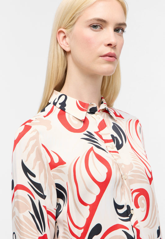 ETERNA White Floral Classic Shirt