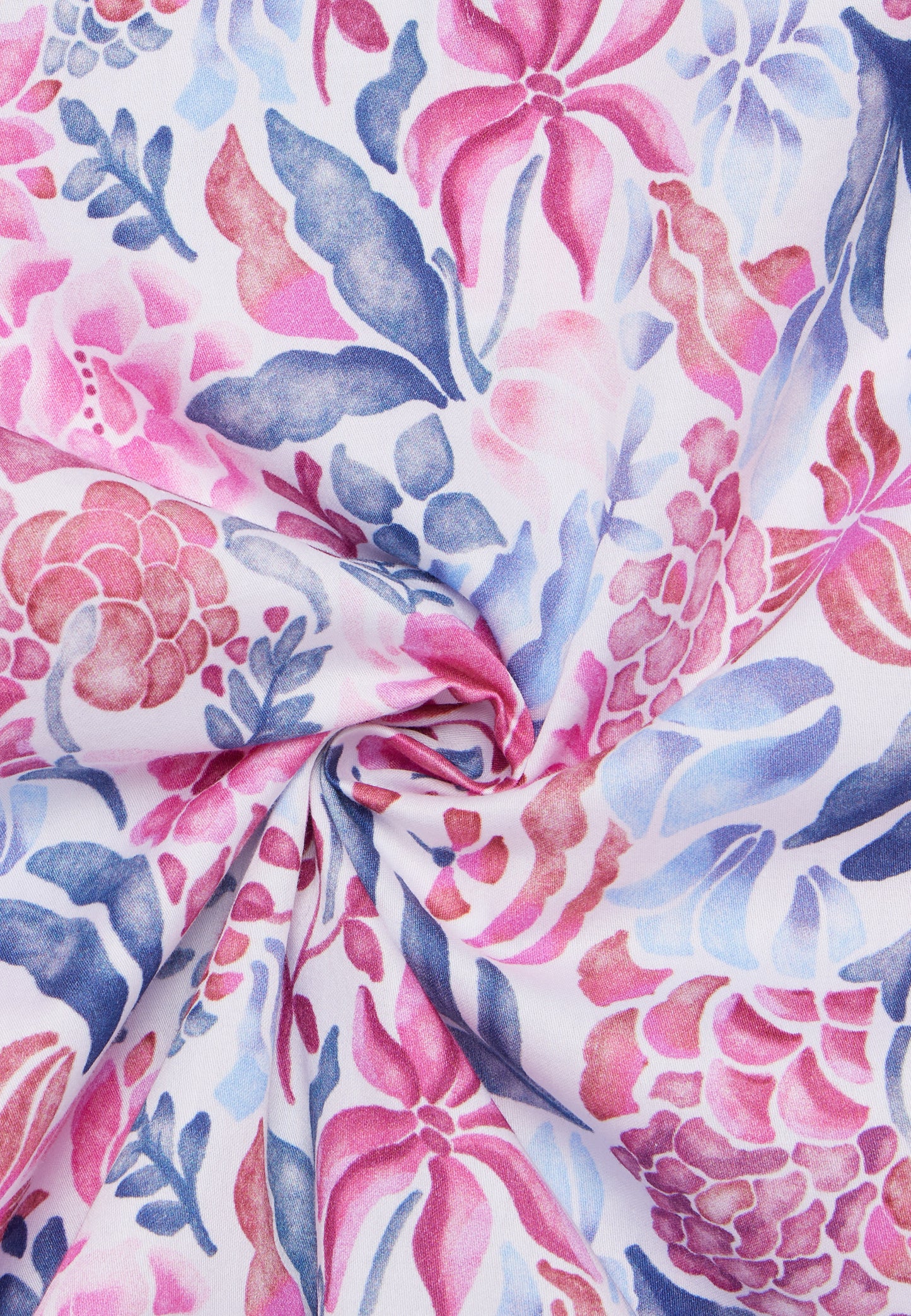 ETERNA Pink and Blue Floral Classic Shirt