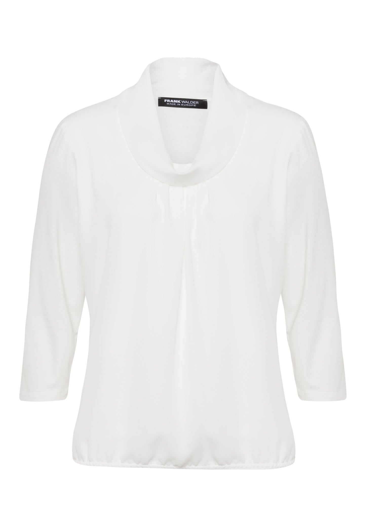 Frank Walder White Cowl Neck Blouse
