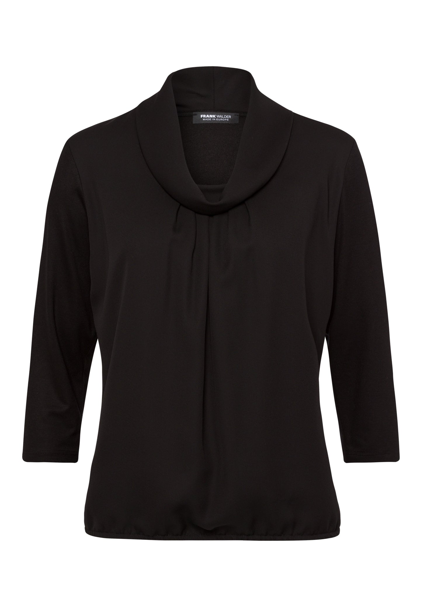 Frank Walder Black Cowl Neck Blouse