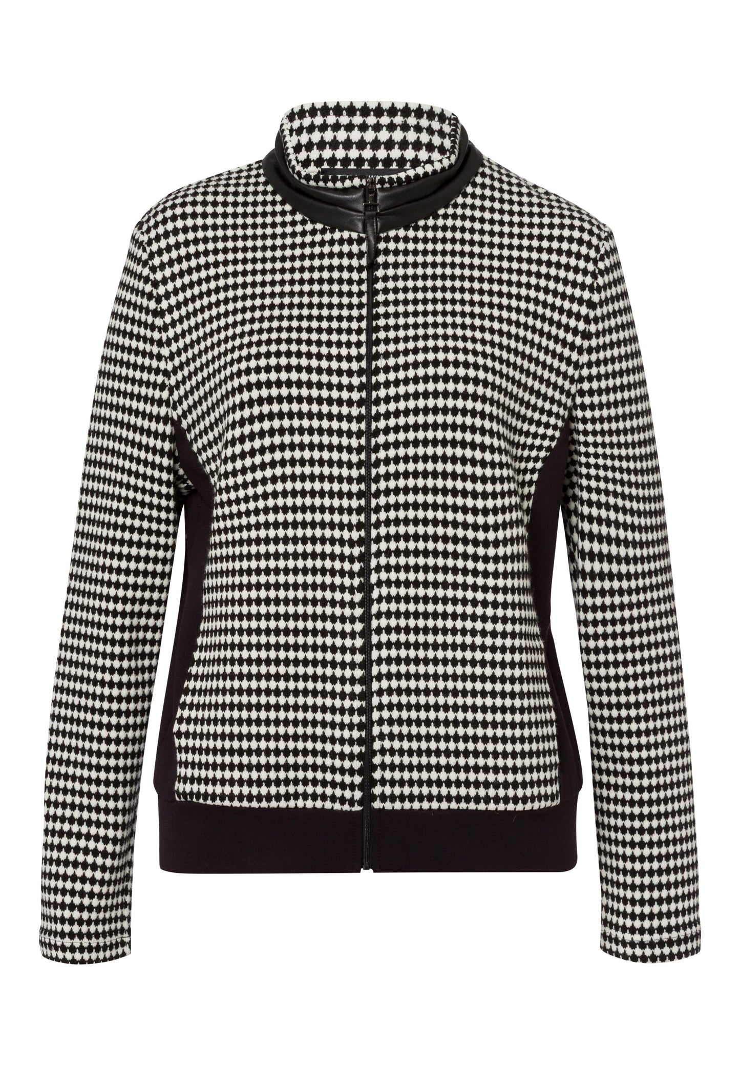 Frank Walder Houndstooth  Zip Up Jacket