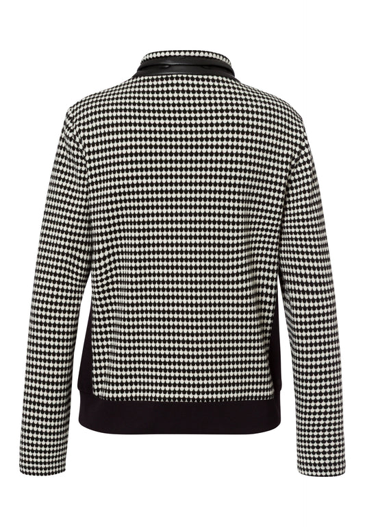 Frank Walder Houndstooth  Zip Up Jacket