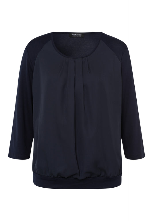 Frank Walder Navy Classic Blouse