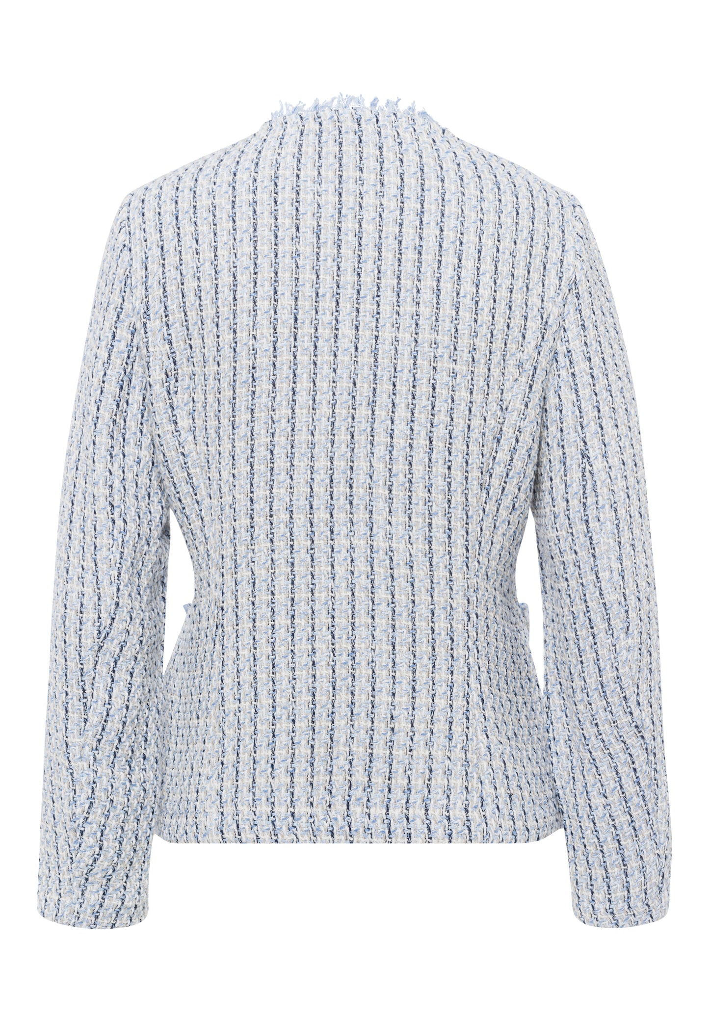 Frank Walder Blue Tweed Zip Up Jacket