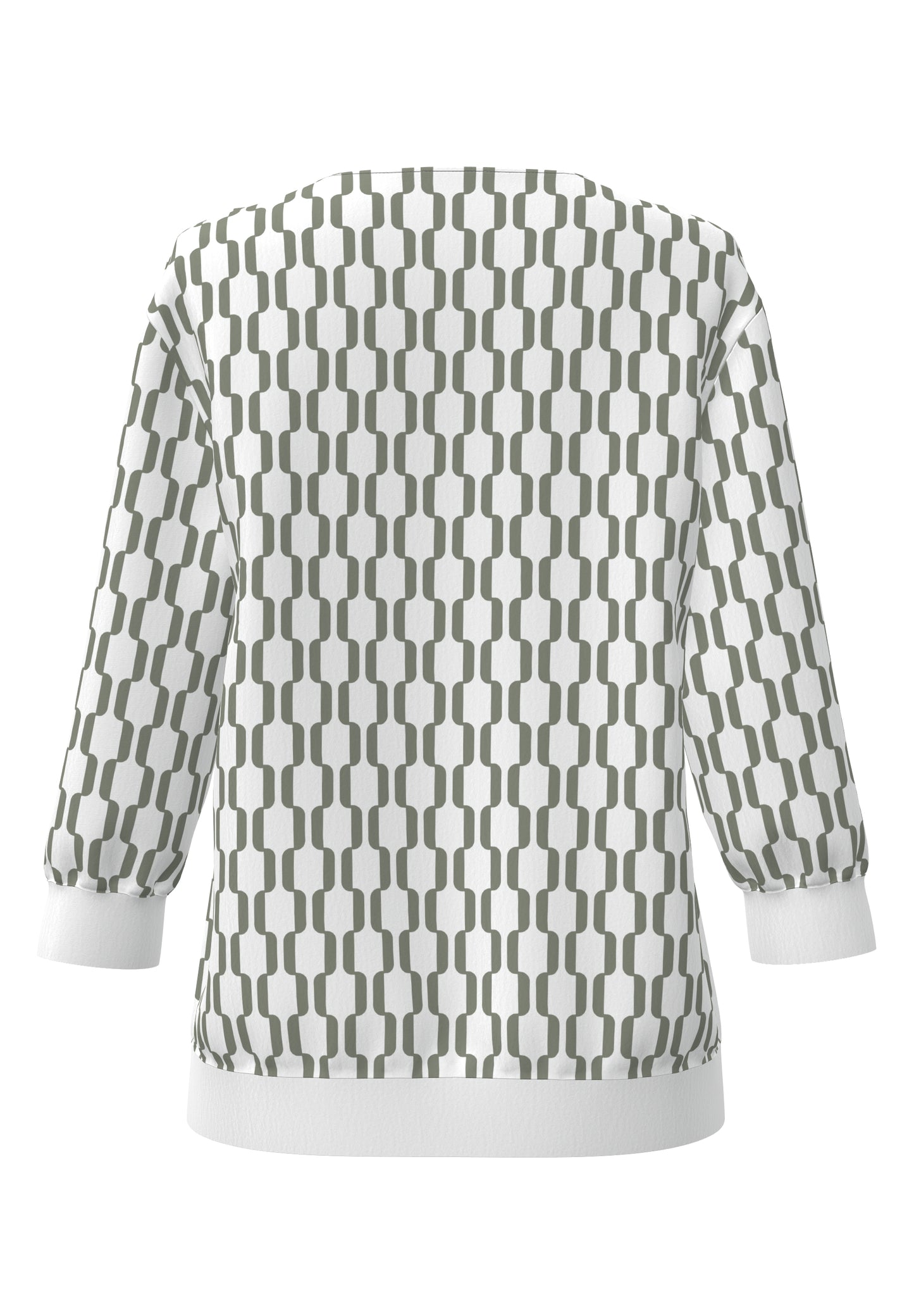 Frank Walder V-Neck Khaki Green Top