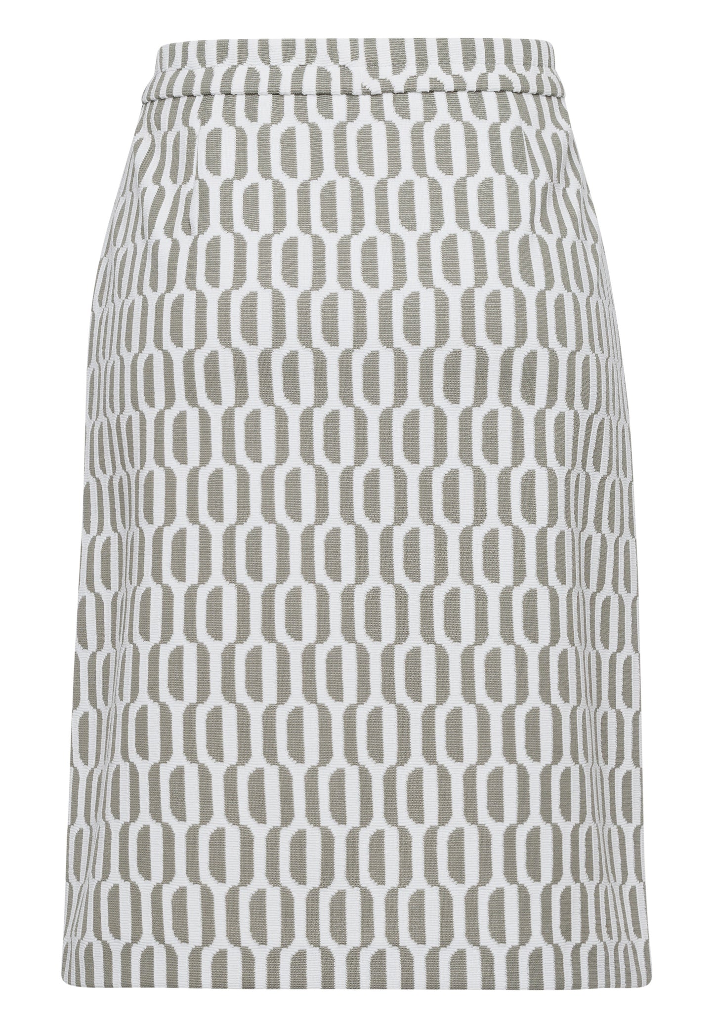 Frank Walder Khaki and Cream Skirt