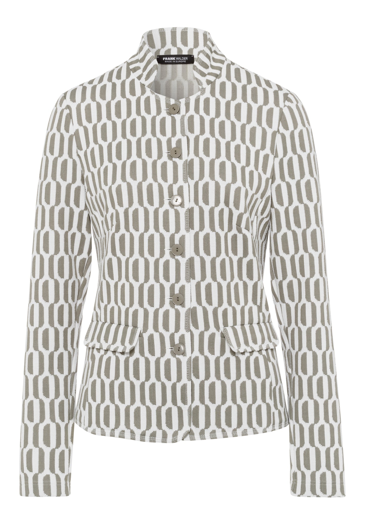 Frank Walder Khaki and Cream Print Jacket