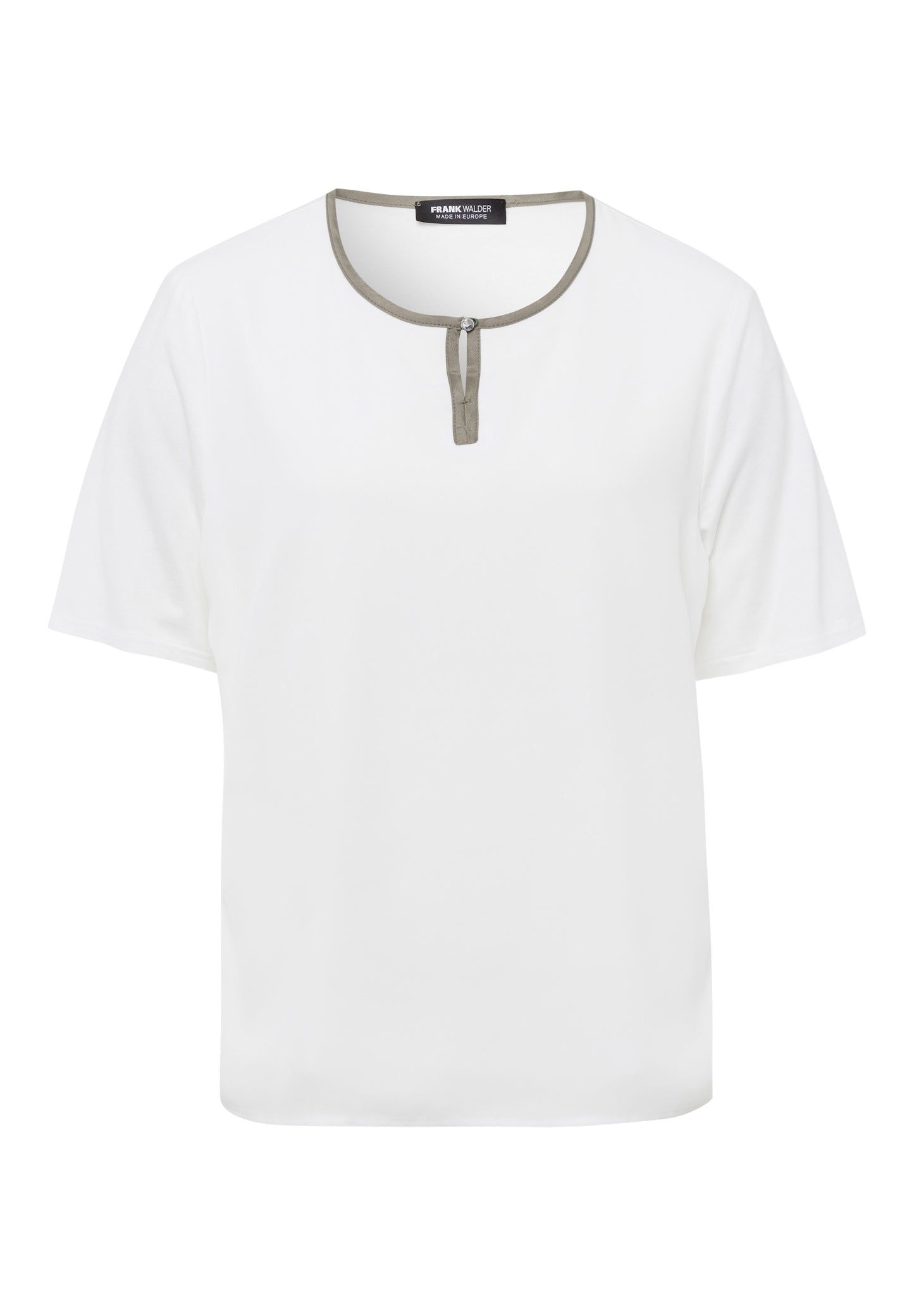 Frank Walder Khaki Trim Blouse