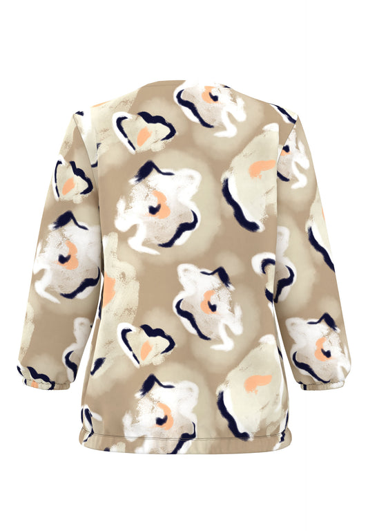 Frank Walder Neutral V-Neck Top