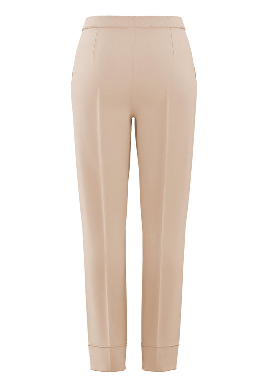Frank Walder Cream Cuff Trousers