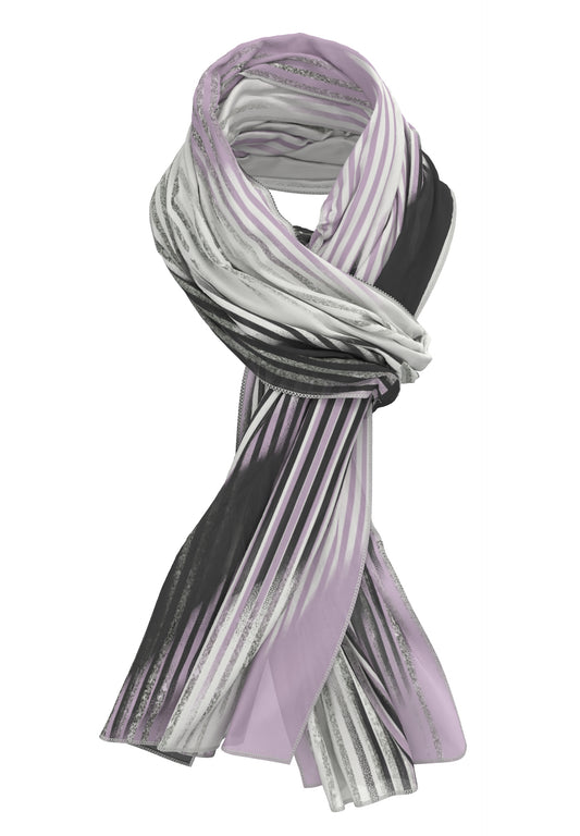 Frank Walder Lilac and Grey Scarf