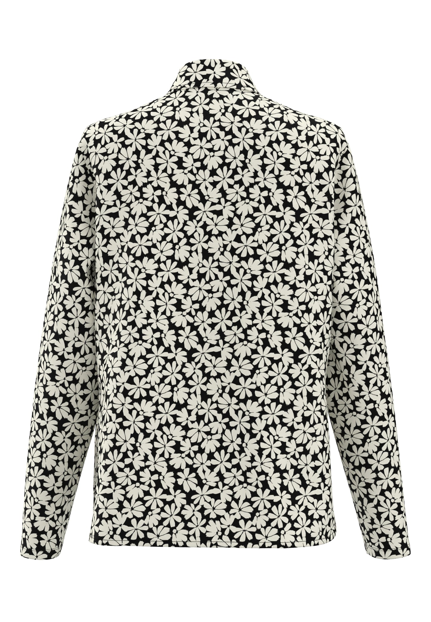 Frank Walder Flower Print Jersey Blouse