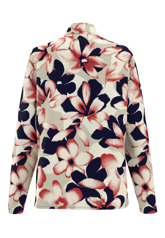 Frank Walder Navy and Cream Print Shirt