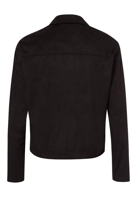 Frank Walder Onyx Faux Suede Overshirt Jacket