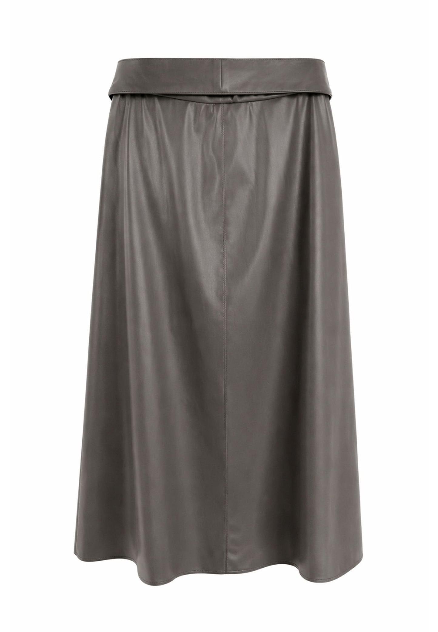 Frank Walder Faux Leather Midi Skirt