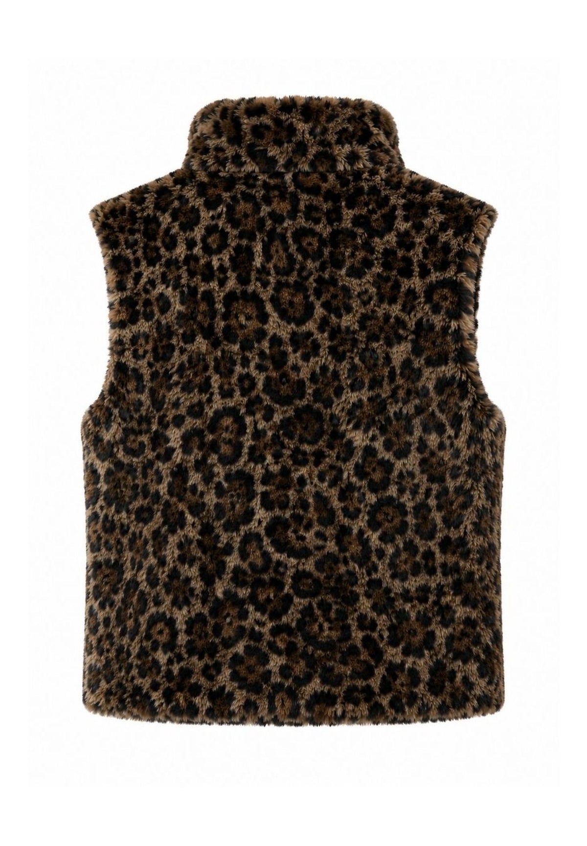 Frank Walder Leopard Faux Fur Waistcoat Gilet