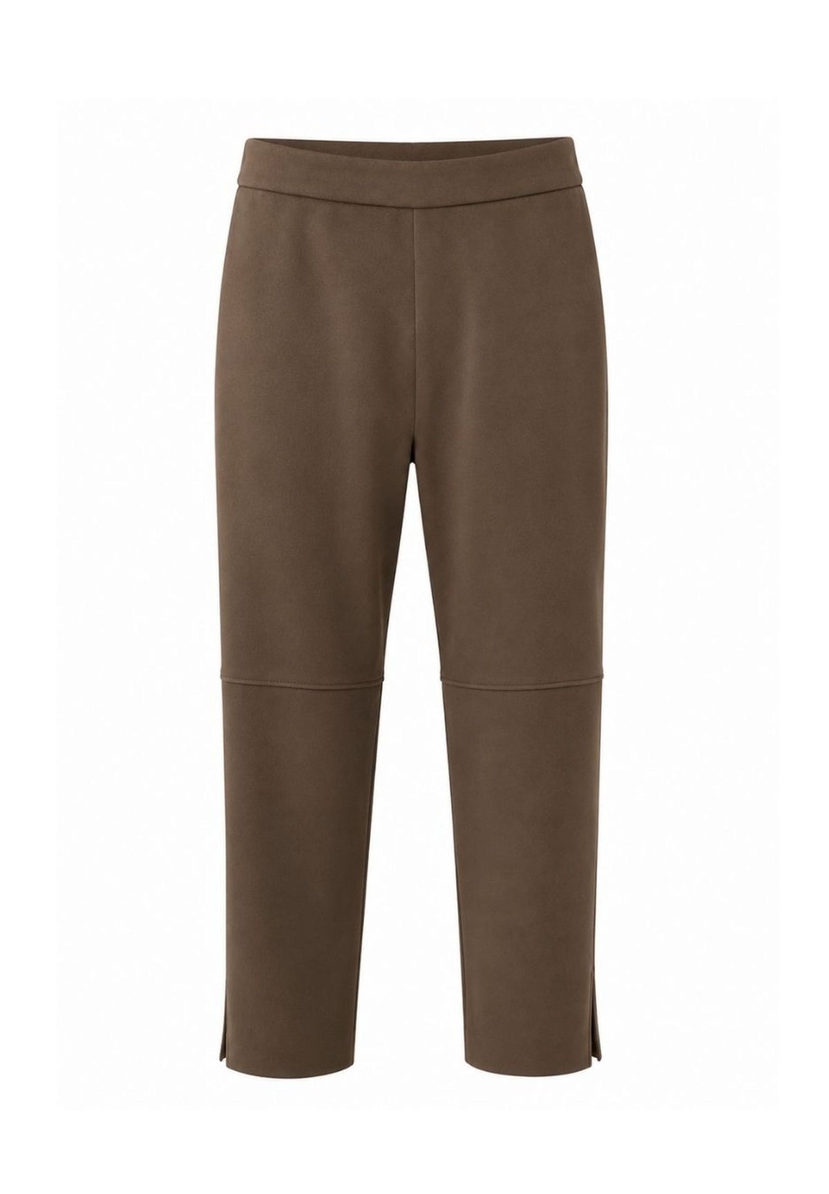 Frank Walder Taupe Faux Suede Trousers