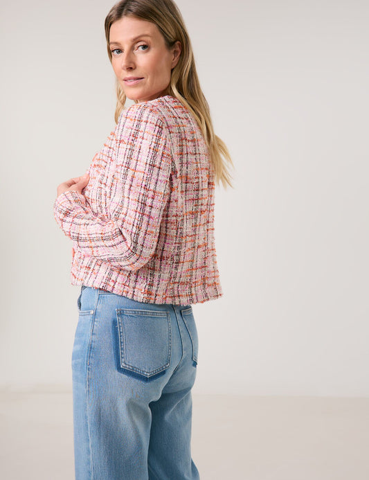 Gerry Weber Pink Tweed Effect Jacket