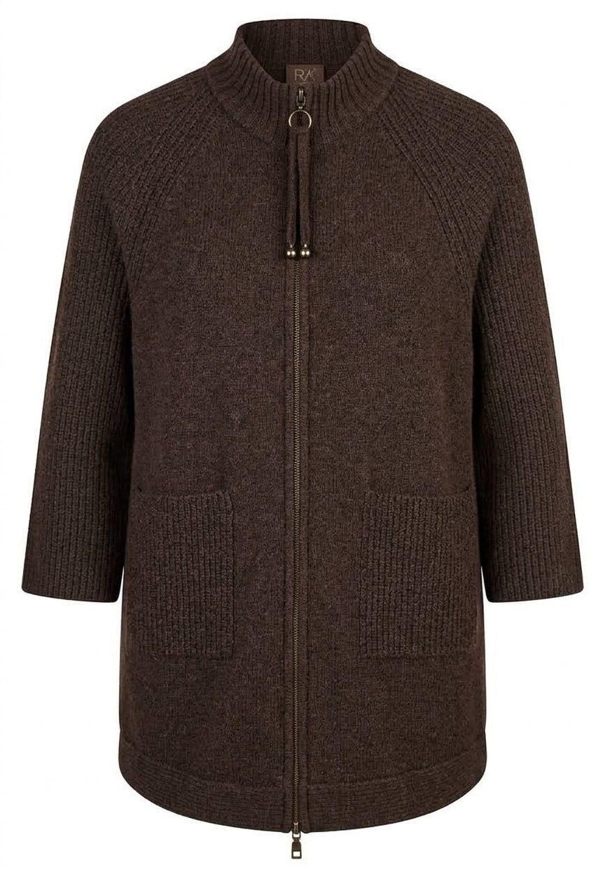 RABE LonglIne Espresso Knit Jacket