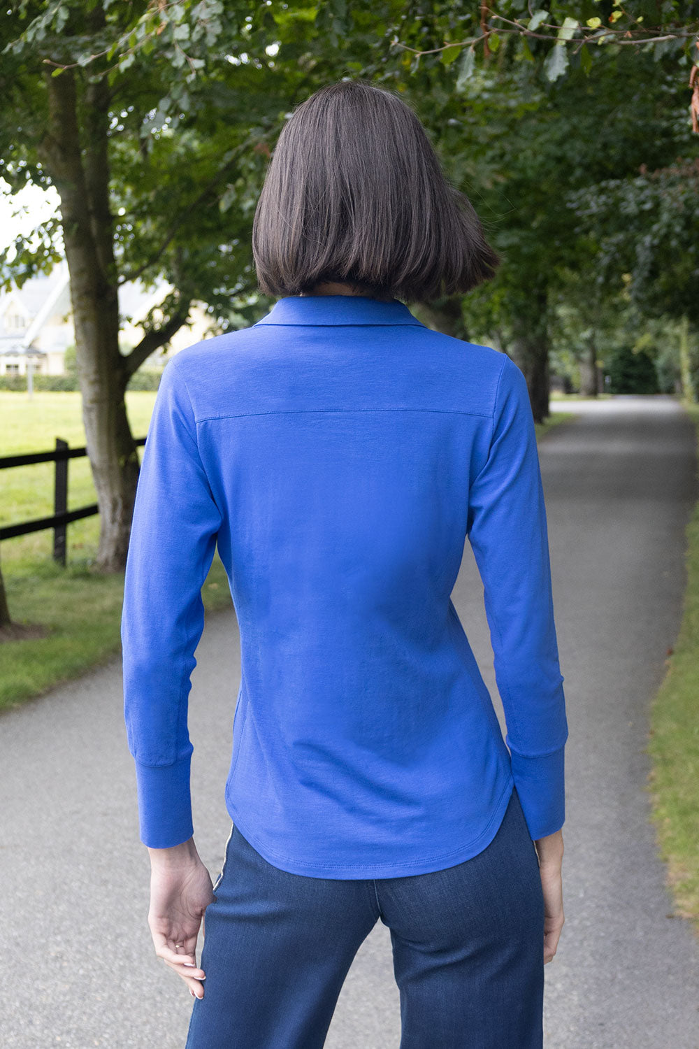 No2moro Electric Blue Izzy Cotton Shirt