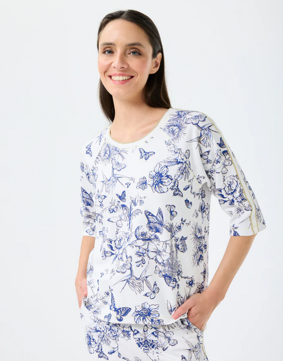 LEO&UGO Blue Print Jumper