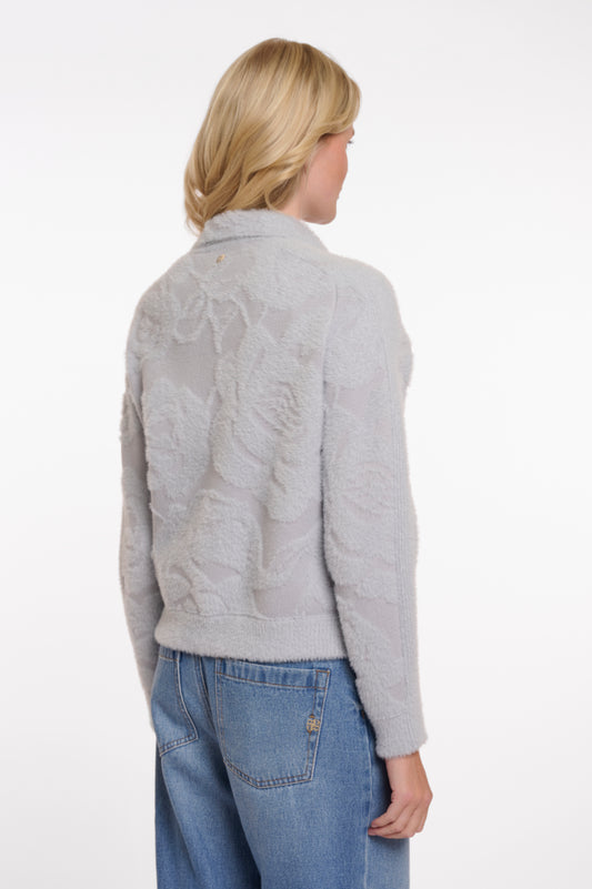 Rino&Pelle Blue Floral Fur Jacket