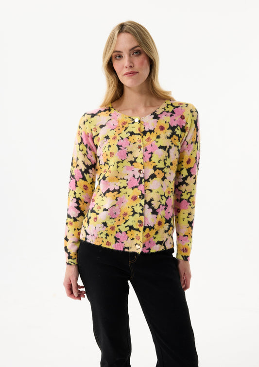 LEO&UGO Yellow Button Knit