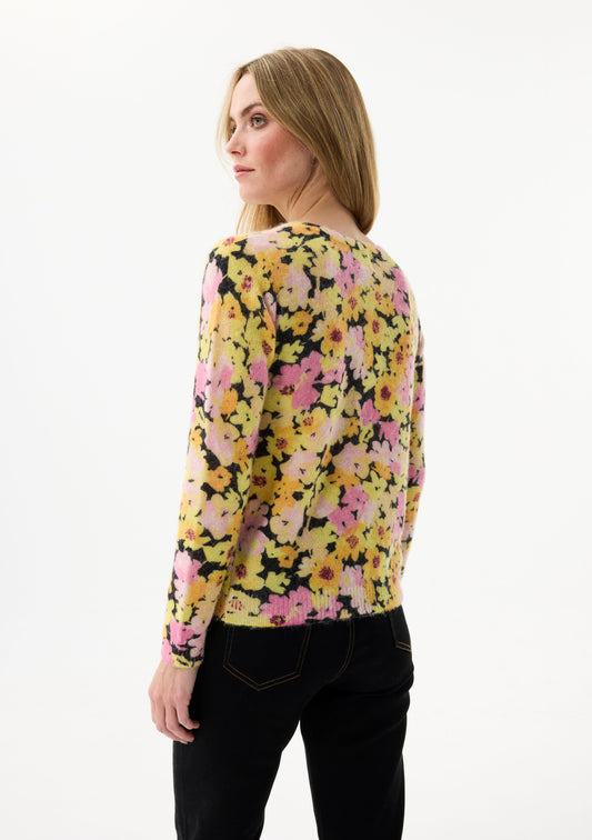 LEO&UGO Yellow Button Knit