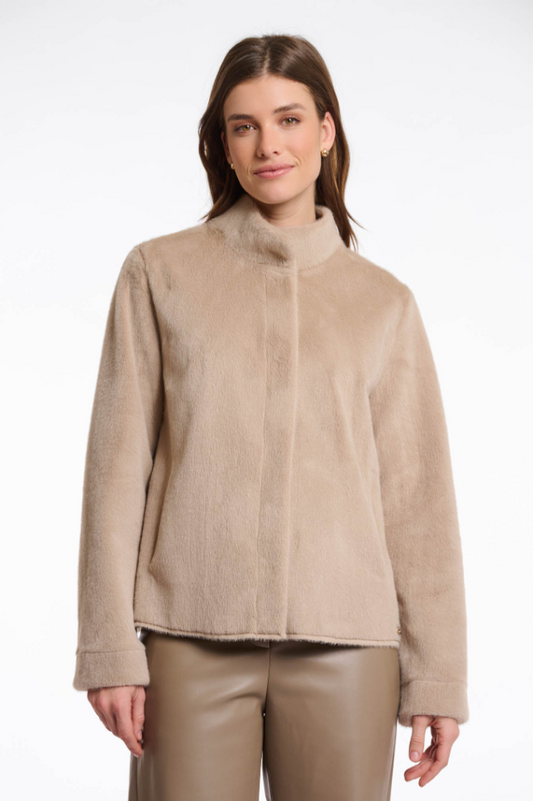 Rino&Pelle Oat Short Faux Fur Jacket