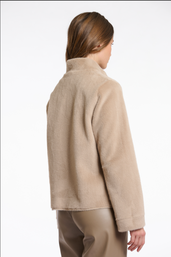 Rino&Pelle Oat Short Faux Fur Jacket