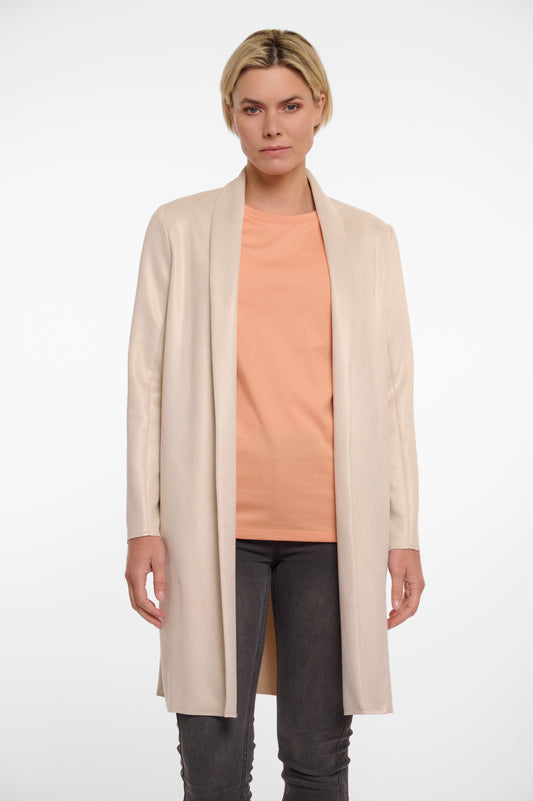 Rino&Pelle Beige Faux Suede Duster Jacket