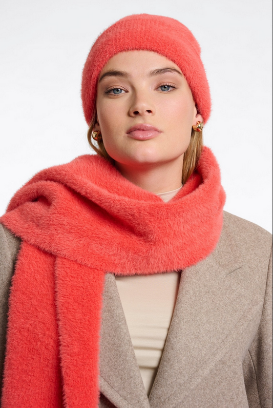 Rino&Pelle Bright Coral Knitted Beanie