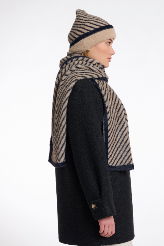Rino&Pelle Oat Blak Knitted Scarf