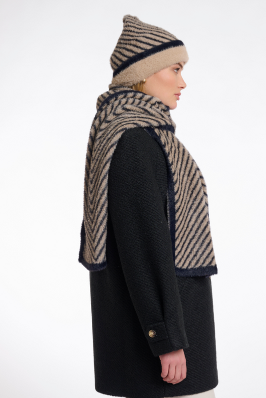 Rino&Pelle Oat Blak Knitted Scarf