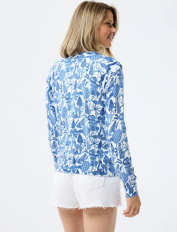 LEO&UGO Blue Intarsia Knit Twinset