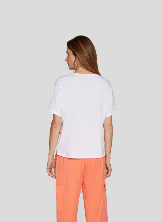 RABE Orange Flower Jersey Top