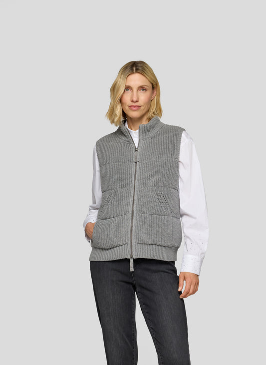 RABE Grey Knit Gilet