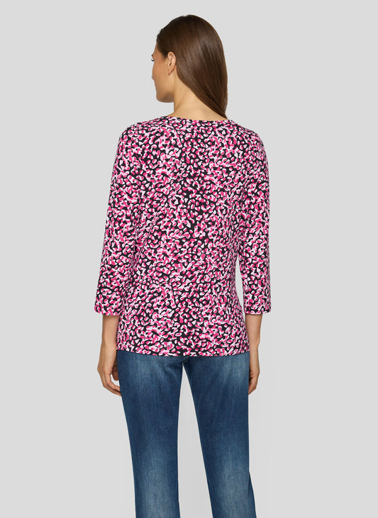 RABE Pink Speckled Jersey Top