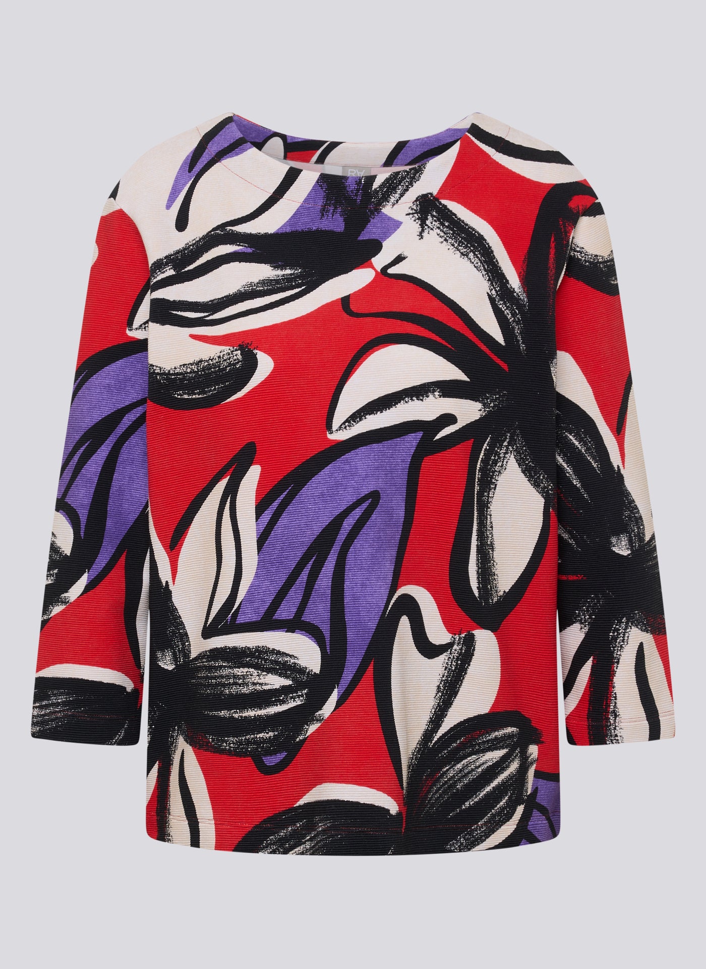 RABE Red Floral Print Top