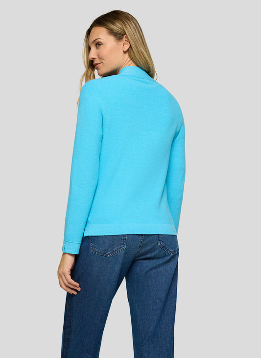 RABE Turquoise Zip Neck Knit Jumper