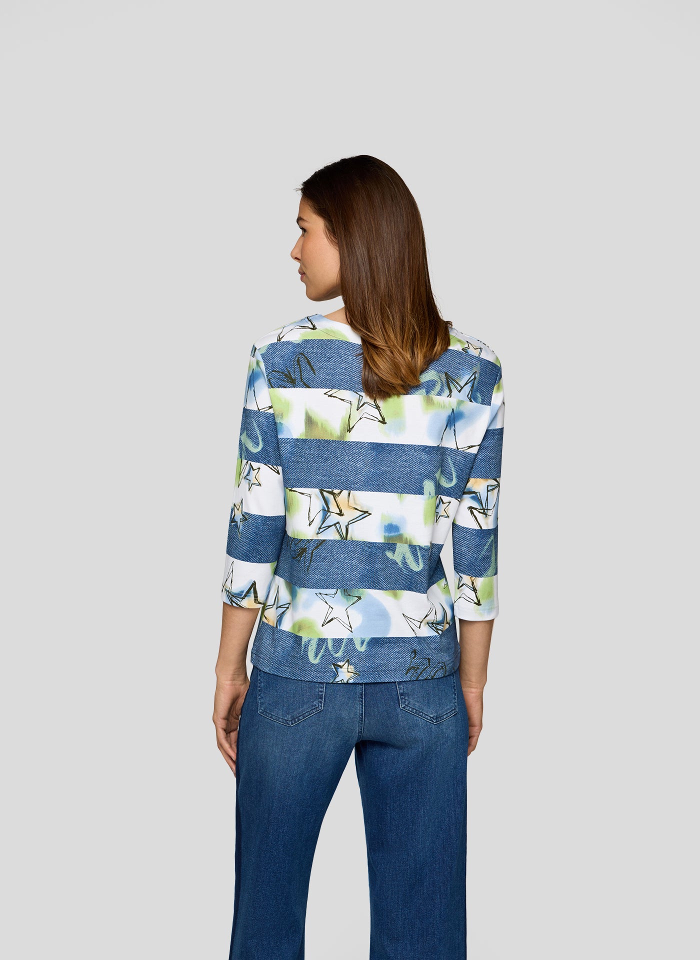 RABE Blue Stripe Jersey Top