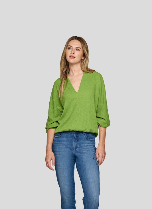RABE Textured Green Blouse