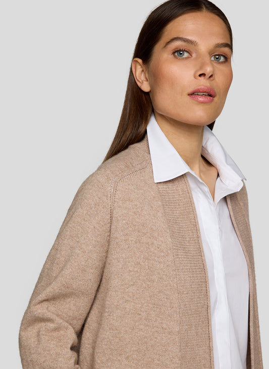 RABE Taupe Edge Knit Cardigan