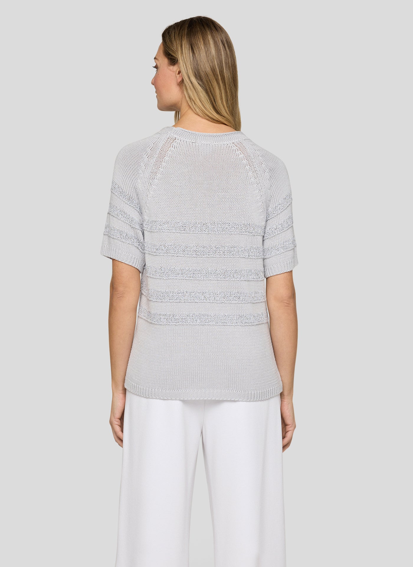 RABE Grey Short Sleeve Knit Jumper