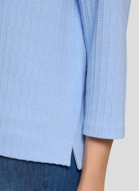 RABE Pale Blue Embossed Relaxed Jumper