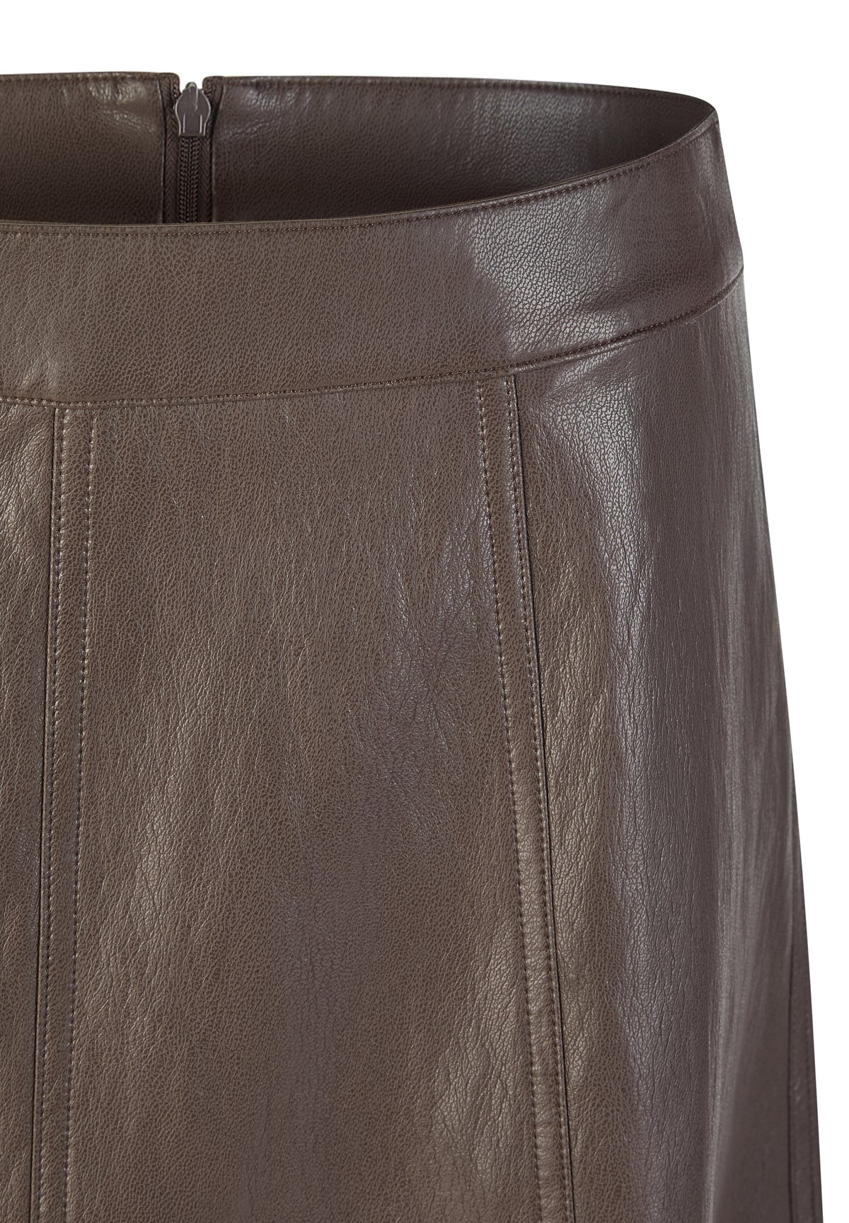 RABE Faux Leather Paneled A-Line Skirt