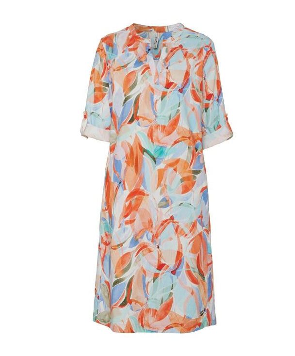TONI Orange and Blue Tunic Dress