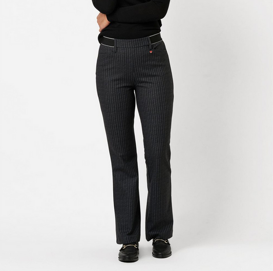 TONI Alice Flared Pinstripe Trousers