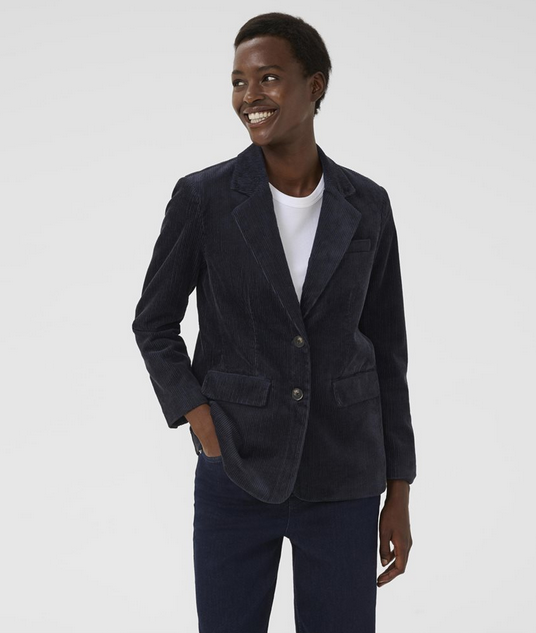 Part Two Leni Navy Cord Blazer